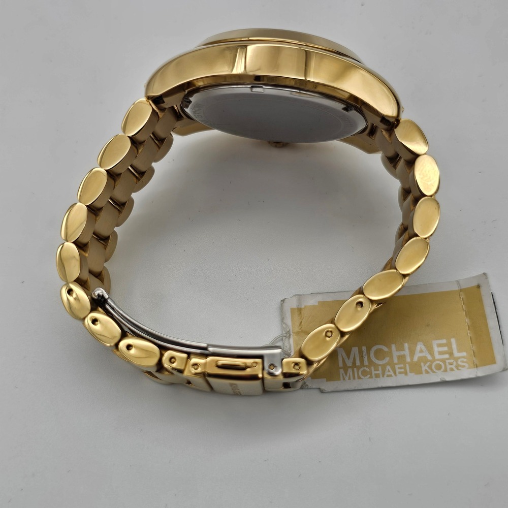 Michael Kors Unisex Watch Bradshaw Chronograph Gold Tone Stainless MK5605 43mm - Picture 7 of 11